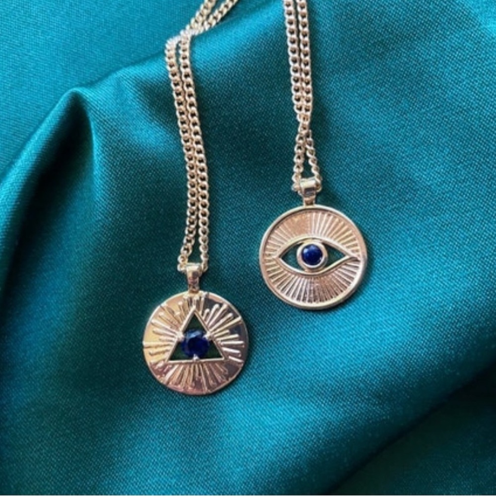 Gold Evil Eye Pendant Necklace